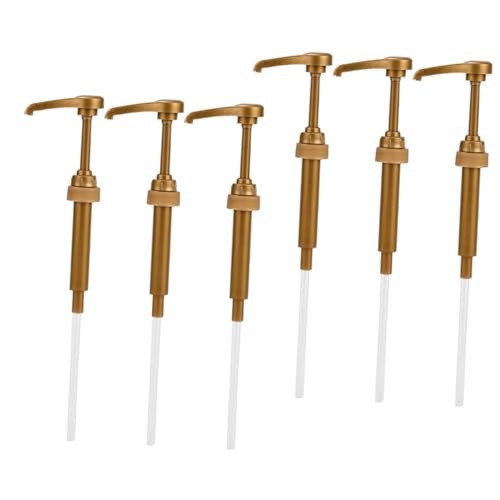 TOVINANNA Sugar Dispenser Pump Kitchen Syrup Dispenser Pump 6pcs Replacement Pumps for Syrup Bottles