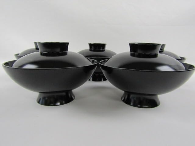 Amazon.co.jp: 輪島塗 真塗 吸物椀 合成漆器 5客 : Home & Kitchen