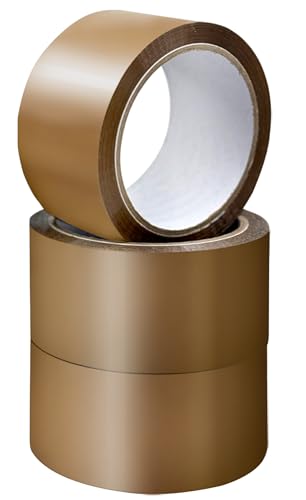 K-MART Brown Parcel Tape 48mm x 66m (3 Rolls)