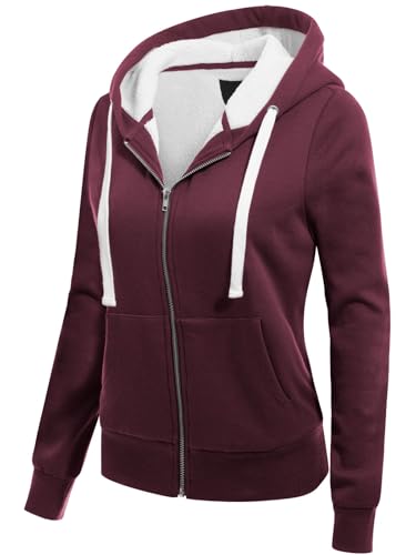 Design by Olivia Women's Sherpa-Lined Fleece Full-Zip Hooded Jacket2