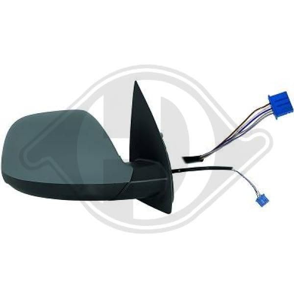 DIEDERICHS 2275124 Espejo retrovisor calefactable para ajuste elect. espejo convexo espejo completo derecha Compatible con VW Amarok Pick-up 2HA, 2HB, S1B, S6B, S7A, S7B