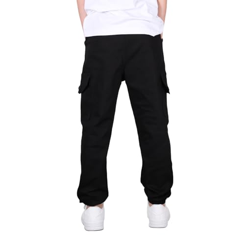 Boys' Functional Cargo Pants - Elastic & Breathable, with Flexibility and Multiple Pockets - Ideal for Kids, Teens3