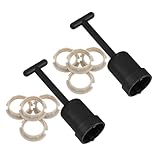Alipis 2Sets Lamp Shade Ring Replacement Kit with Removal Tool Plastic Socket Rings for Home Office and Commercial Use Secure Support and Easy Installation