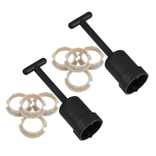Alipis 2Sets Lamp Shade Ring Replacement Kit with Removal Tool Plastic Socket Rings for Home Office and Commercial Use Secure Support and Easy Installation