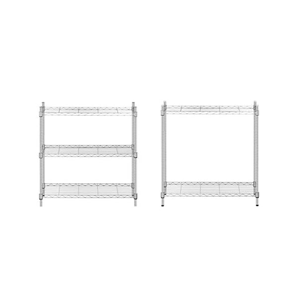 Royal Catering Metallregal Küchenregal Lastenregal Lagerregal RCMR-1800P25 (35 x 90 x 180 cm, 5 Ablagen, max. 250 kg) – Bild 5