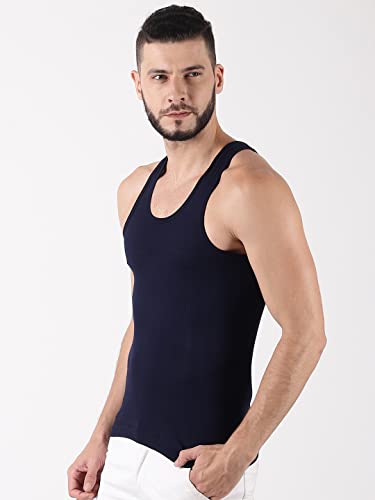 Image of Dollar Lehar Men Combed Cotton Round Neck Vest -Colour May Vary