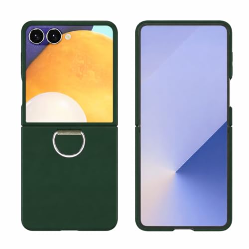 Image of Scalebee Back Cover for Samsung Galaxy Z Flip 7 / Flip7 5G Ultra Thin Slim Protective Case Cover with Metal Ring (Green)