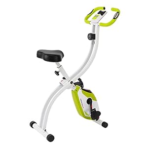 Ultrasport Heimtrainer F-Bike 150 mit Handpuls-Sensoren, Fitnessfahrrad mit Trainingscomputer und Handpulssensoren, klappbar, Orange