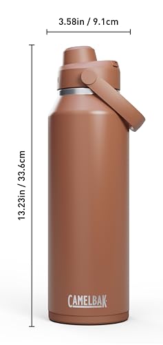 Image of CamelBak Thrive Chug Insulated Stainless Steel Water Bottle, Cold Retention with High Flow Lid for Everyday Hydration and Active Use, 40oz, Sierra Red