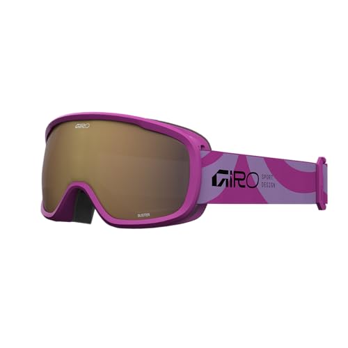 Giro Buster Kids Ski Goggles - Snowboard Goggles for Youth, Boys, Girls - Pink Flow - Amber Rose