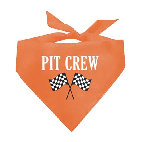 Pit Crew Dog Bandana, Orange Dog Bandana, Checkered Flags Race Car Flag Dog Bandana, Funny Cute Dog Bandana, Pet Dog Triangle Scarf, Dog Bandana for Small Medium Large Dogs (E4) Pit Crew Dog Bandana, Orange Dog Bandana, Checkered Flags Race Car Flag Dog Bandana, Funny Cute Dog Bandana, Pet Dog Triangle Scarf, Dog Bandana for Small Medium Large Dogs (E4)
