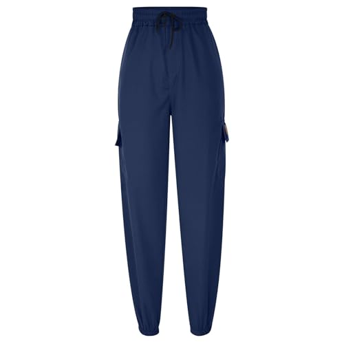 Cargo Joggers for Men Lightweight Quick Dry Casual Hiking Pants Drawstring Elastic Waist Chino Tapered Tactical Pants3