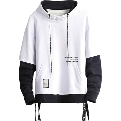 Men's Hoodies Pullover Hooded Sweatshirt Top Blouse Casual Hoody with Pocket