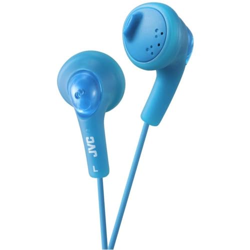 Image of JVC Gumy HA-F160 - in-Ear Headphones with 1 m Cable for Android, iPhone, Computers, Laptops, Consoles and More (Neodymium Magnet, 3.5mm Jack, 15Hz - 20KHz), Blue | Lightweight design with clear sound, comfortable earpads and sturdy cable