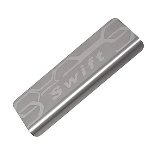 Image of GFX Car Door Sill Guard - Stainless Steel, Protects Painted Edges from Scuffs or Scratches Compatible with Swift Set of 4Pcs (After-Market) Model - 2018 Onwards