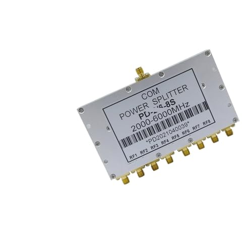 EVPZPLKMGT Power Splitter 1 in 8, 2.4G 5.8G, Full Frequency Combiner 2-6G, Wideband SMA Microstrip Eight Power Splitter(0.5-3G 1 in 8)