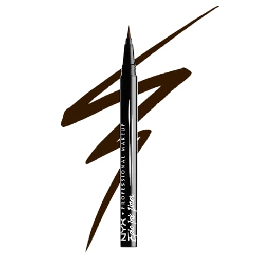 NYX Professional Makeup Epic Ink Eye Liner, Filzstift, Wasserfest, Vegane Formel, Braun