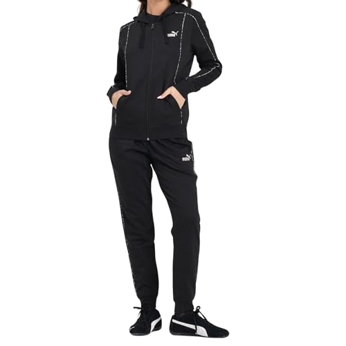 Puma Combinaison Femme à Capuche Essential Animal Noir avec fermeture éclair et poches zippées