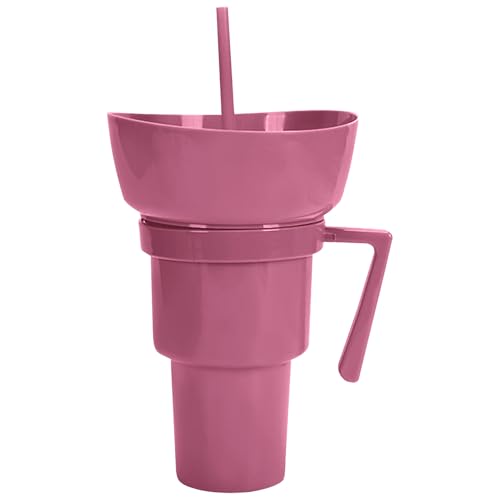 Generico Juego de taza y cuenco | Juego reutilizable cuenco portavivande con vaso – Resistente para viajes, picnic, playa, cine, camping, adultos y niños