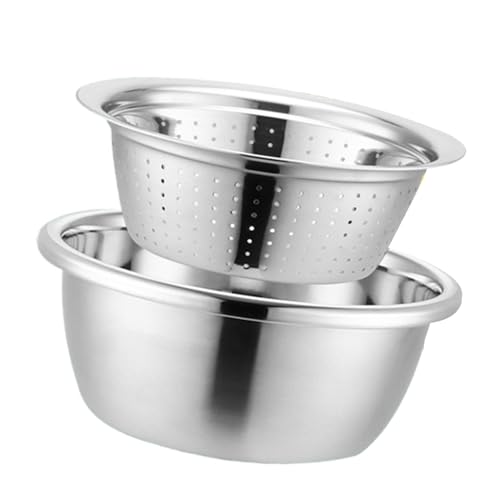 ステンレススチール製まな板、大容量ストレーナーセット、食器洗い機対応。野菜の準備が簡単。大容量ボウル。