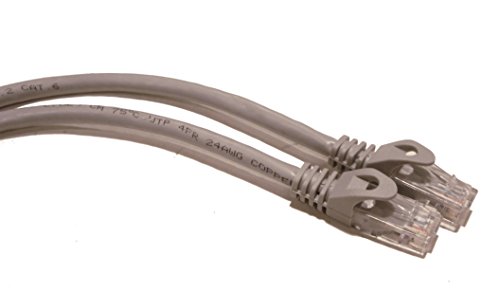 Pack de 2 cables Ethernet Cat6 de 1 pie color gris miniatura 1