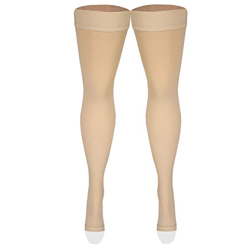 Amazon Basic Care Medical Compression Stockings, 20-30 Mmhg Support, Women & Men Thigh Length Hose thumb #4