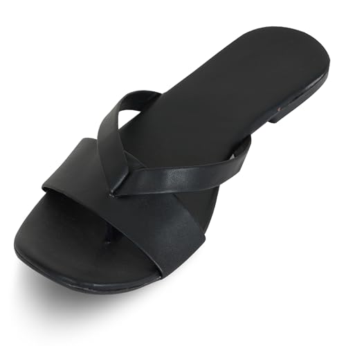 Image of Women's Slippers | Comfortable Flat Chappals for Women with Bow Detail | Stylish Casual Chappals, Trendy Summer Sandals, Comfortable Footwear for Daily Use