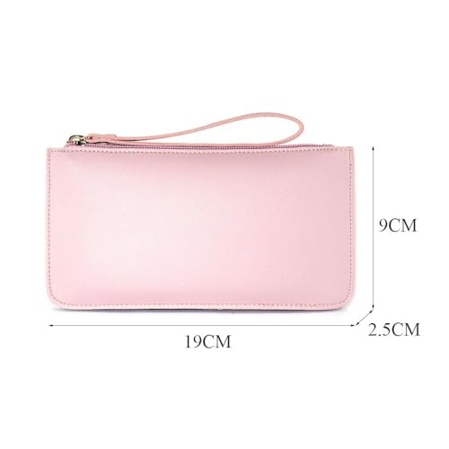 Card Holder Large Capacity Simple Solid Color Long Wallets PU Coin Purse Women (black)2
