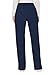 WW Revolution by Cherokee Women's Mid Rise Moderate Flare Drawstring Pant Petite, Navy, Medium Petite