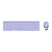 Produktbild Rapoo 9850M kabelloses Tastatur-Maus Set Wireless Deskset 1600 DPI Sensor wiederaufladbarer Akku flaches Aluminium Design DE-Layout QWERTZ PC & Mac - lila