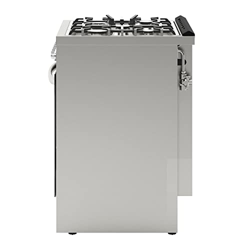 Koolmore Km-Fr30G-Ss 30” Inch Professional Gas Range Stove With 5 Burner Cooktop, Rapid Convection Oven, And Digital Timer With Heavy-Duty Cast Iron Grates, Stainless-Steel Appliance, 30 Inch, Silver #TOP6