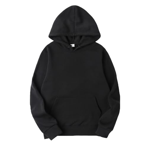 YEAHDOR Mens Causal Drawstring Hooded Sweatshirt Pullover Long Sleeve Plain Hoodies Tops