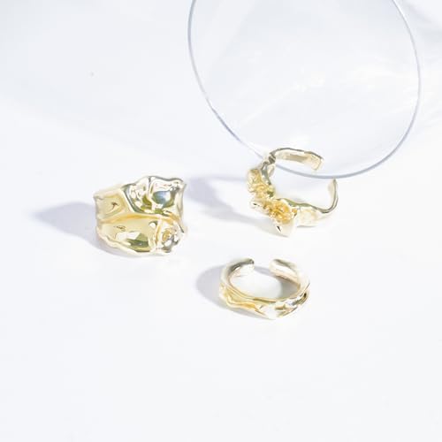 Image of SALTY Anti Tarnish Finger Ring for Women | Adjustable Fancy Jewellery Design | Fashion Accessories for Girls | Minimal Jewelry | Gift for Diwali, Christmas, Marriage, Birthday