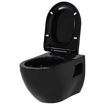 WYIPENGF Wand-WC mit verdecktem Spülkasten, Keramik, Schwarz, 1126 Toiletten – Bild 6