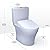 TOTO WASHLET+ Aquia IV Two-Piece Elongated Dual Flush 1.28 and 0.9 GPF Toilet and Contemporary WASHLET S7A Contemporary Bidet Seat, Cotton White - MW4464736CEMGN#01