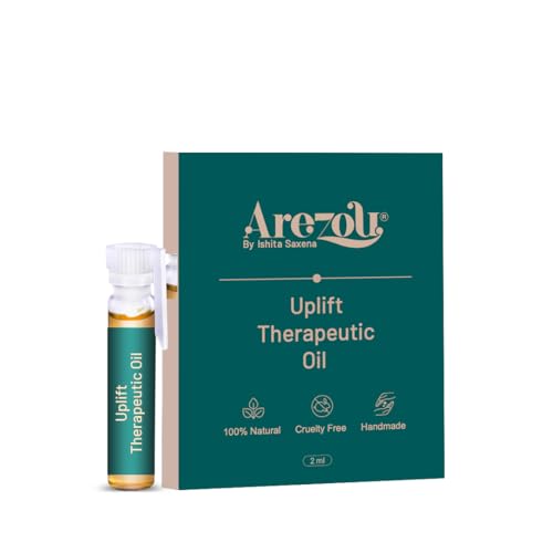 Image of Arezou Uplift Therapy Blend: Natural Stress Relief & Mood Enhancer | Therapeutic Essential Oil blend of Cedarwood, Lavender & Bergamot for Energy & Vitality | Small Batch, Ayush Certified Aromatherapy Ritual for Women & Men-2ml