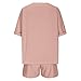 Womens Pajama Sets Short Sleeve Lounge Sets 2 Piece Pjs Tops and Shorts Outfits Matching Loungewear with Pockets 2025 Fashion Pink
