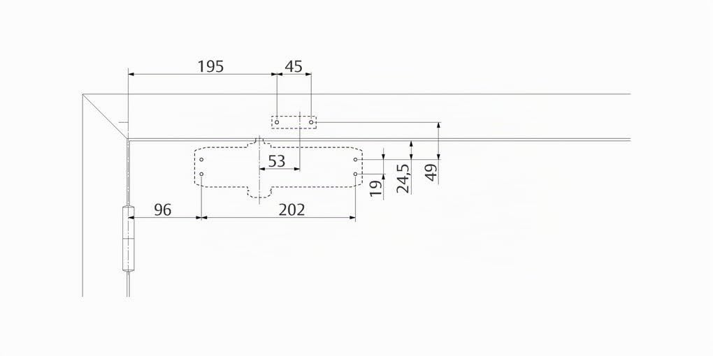 TESA DC120 DC120-EV1- cierrapuertas, EN 4, para puertas hasta 80 kg, brazo articulado, apto para puertas cortafuegos, acabado Plata EV1, instalación en superficie, control de cierre regulable
