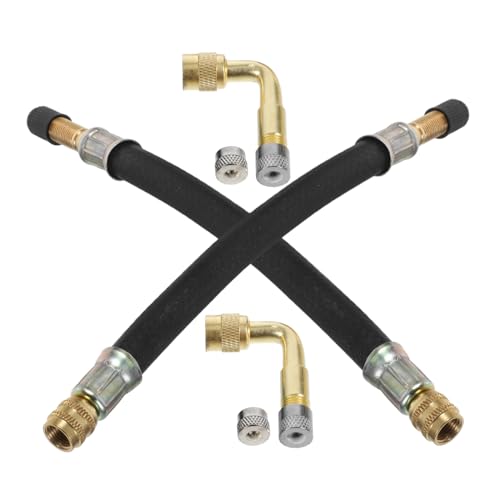 Happyyami 1 Set Valve Stem Extension Adapter Durable Valve Stem Extenders for Car Truck Trailer Rv Effortless Tire Inflation Deflation Versatile Design Pack