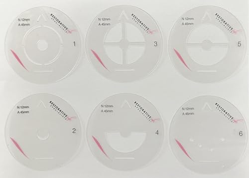 Restorative Ink Specialists Nipple and Areola Stencil Design Kit, Clear