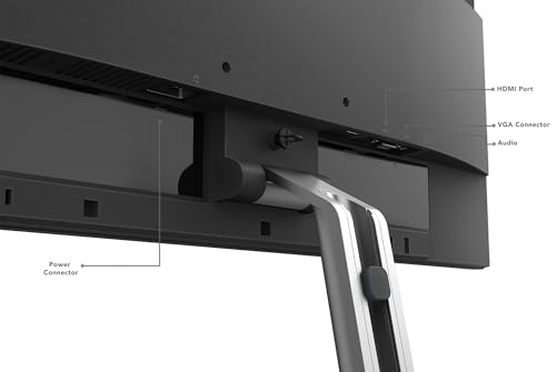 L24i-30 Monitor Gaming - Display 23.8" FullHD (1920x1080, IPS, 4 ms, 75Hz, Input HDMI+VGA, Cavo HDMI, FreeSync, Base in Metallo e Supporto per smartphone) Inclinazione regolabile - Nero/Grigio - Monitor - Immagine 8