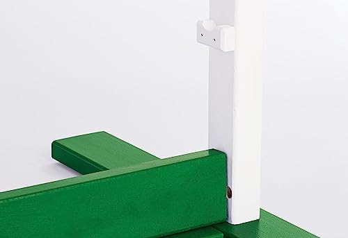 PINOLINO Hindernishürde Hoppe, Weiß/Grün, 1 Stück, Koordinationstraining – Ideal für Steckenpferd-Reiten, Ab 3 Jahren, Höhenverstellbar