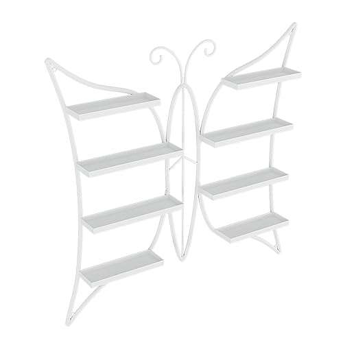 Armoire cosmétique pour salon de manucure et maison : l'élégance du métal blanc au mur