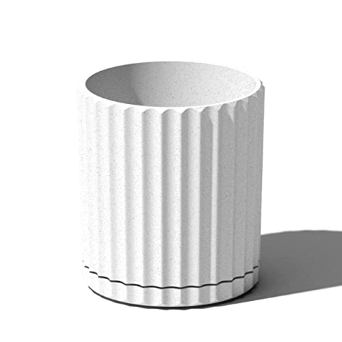 Image of Veradek Demi Series Demi 6 inch Planter w /Tray, White