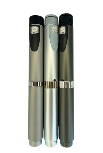 GXZ Health V2 Reusable Injection Pen Set – 3 Pens - Silver, Titanium and Gunmetal Gray