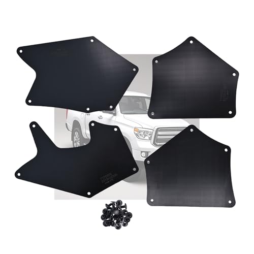 Image of Front Splash Guards Fender Liner Shields with Clips Compatible with Toyota Sequoia Tundra Splash Shield Fender Liner Apron Seal Replace for 53739-0C020 53736-0C030 53737-0C030