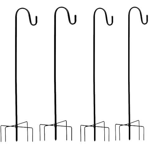 Shepherds Hook, 4pack XVZ 38 Inch Super Strong Metal Garden Shepherd Hooks for Hanging Bird House, Flower Pots, Lanterns, Wedding Decor Cover