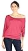 Simlu Dolman 3/4 Sleeve Drape Round Neck Top With Banded Waist - Made In USA, Fuchsia, X-Large