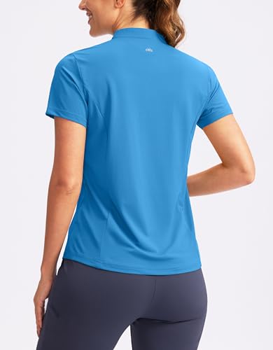 Image of Obla Women's Golf Polo Shirt V-Neck Short Sleeve Collarless Quick Dry Tennis Running T Shirt Golf Tops for Women