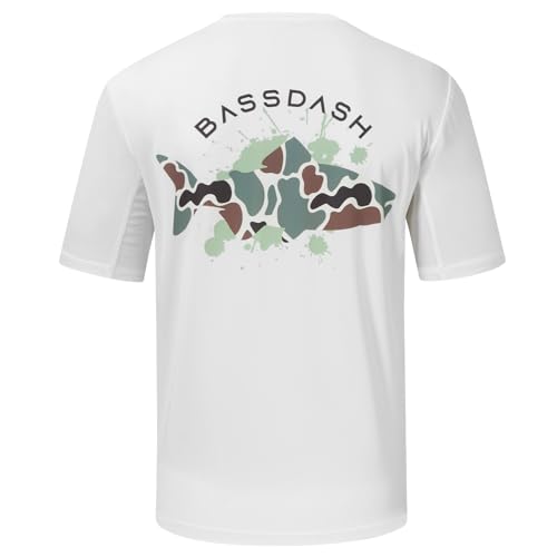 BASSDASH Men’s Graphic T-Shirts Short Sleeve Fishing Shirt UPF 50+ Moisture Wicking UV Sun Protection FS36M